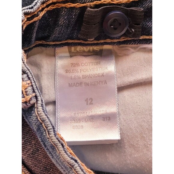 Levis Girls Skinny Adjustable Waist Jeans 12 Distressed Flap Pocket Western - Picture 8 of 8